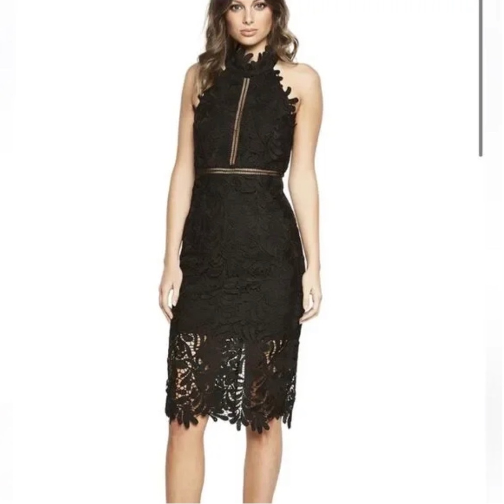 Bardot Gemma Halter Dress- Black